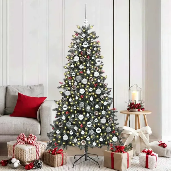 Sapin de Noël artificiel Vert 180 cm PVC, plastique et acier