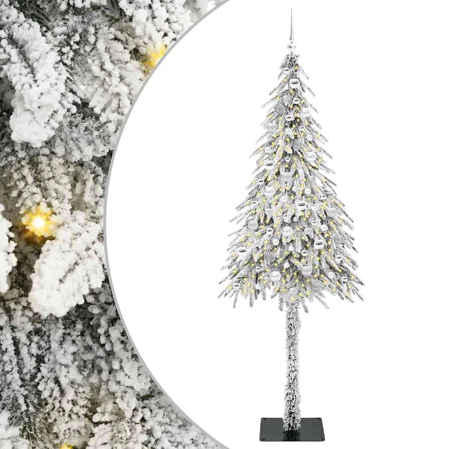 Sapin de Noël avec 300 LED Blanc 210 cm PE et Acier - 2