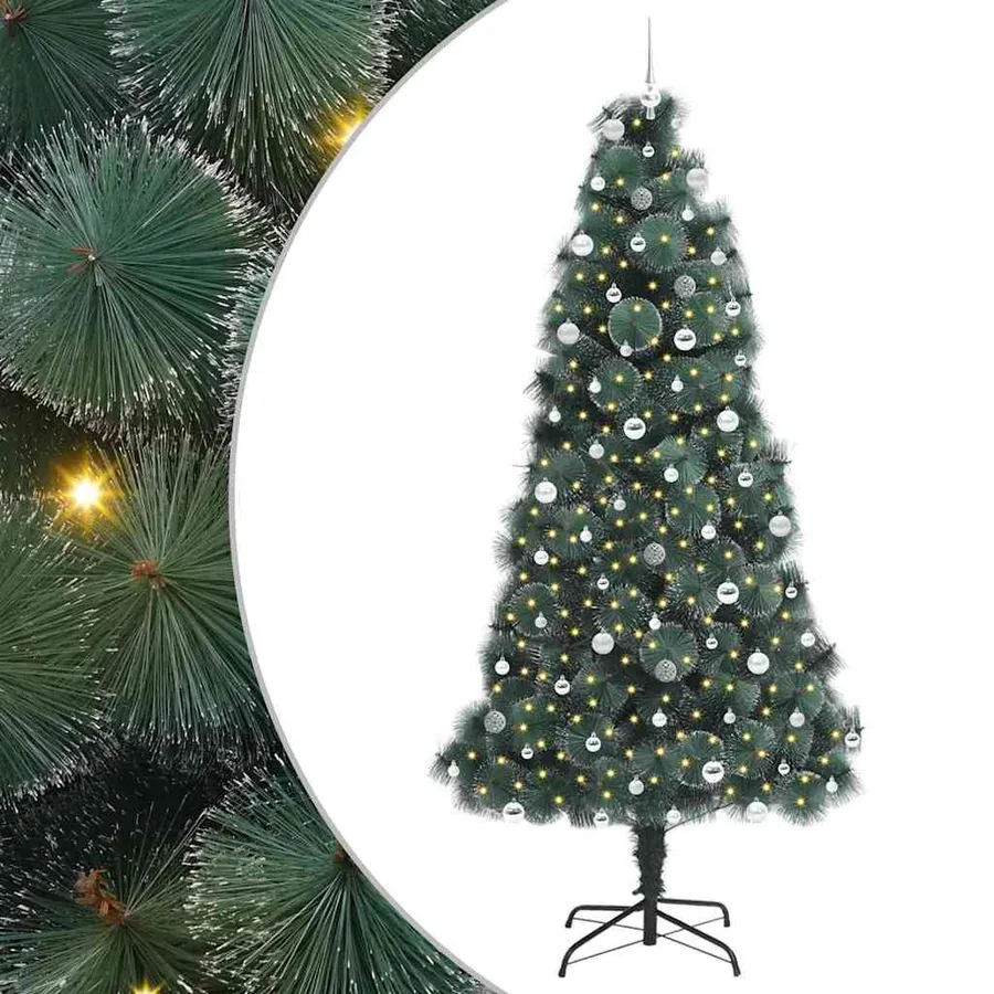 Arbre de Noël artificiel pré-éclairé avec ensemble de boules - 2