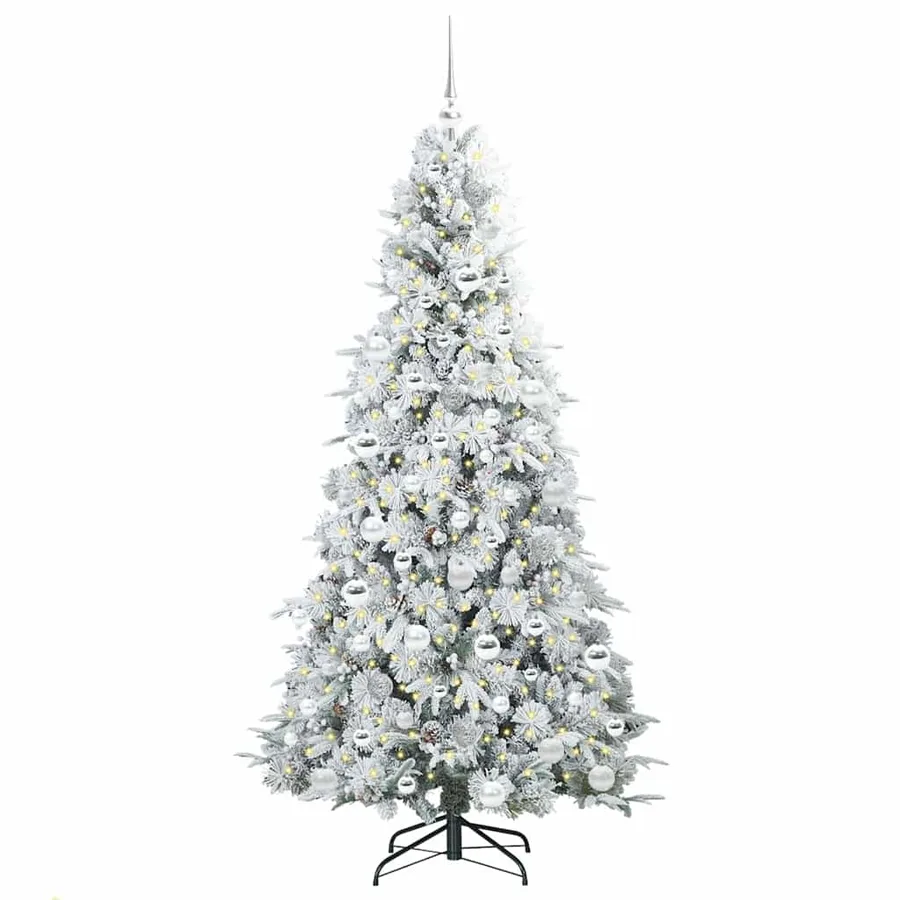 Sapin de Noël Artificiel à Branches Articulées Blanc 180 cm - 3