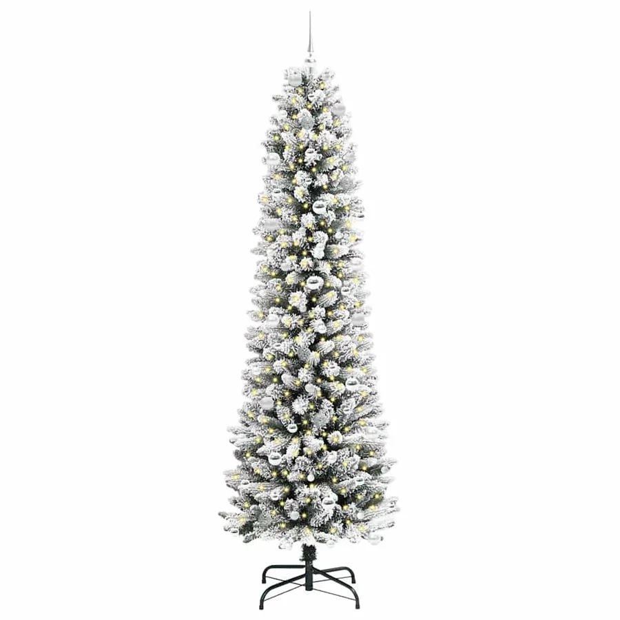 Sapin de Noël artificiel Blanc 240 cm PVC, métal et plastique - 3