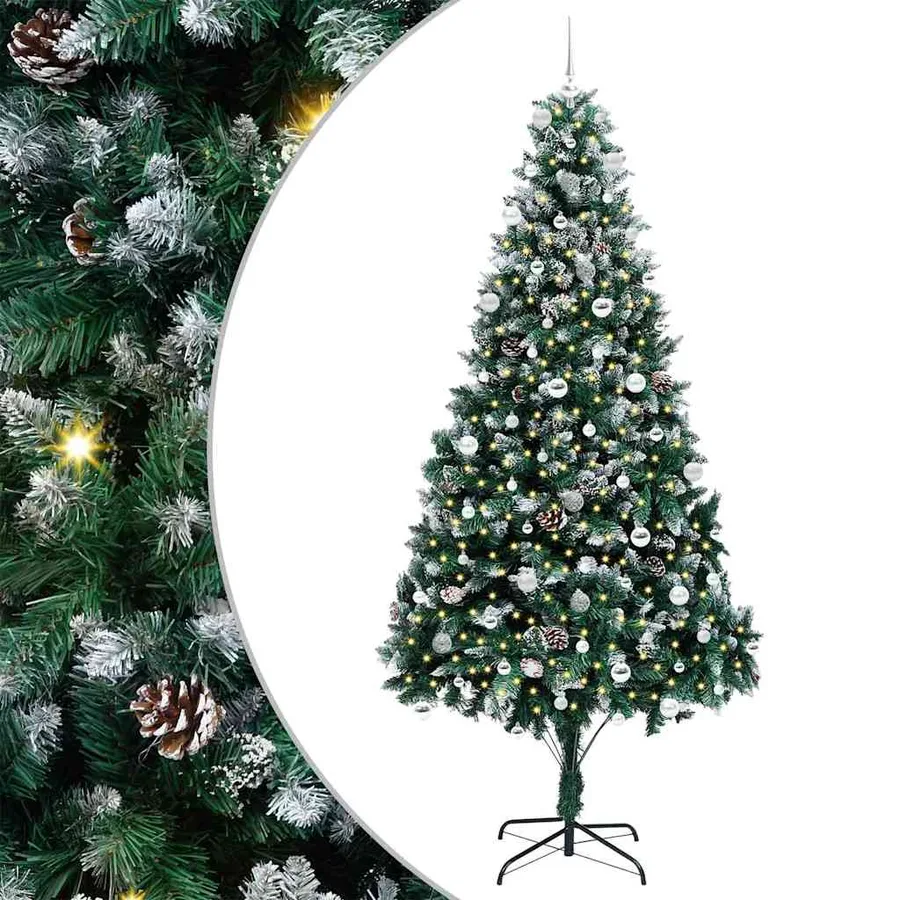 Sapin de Noël artificiel Vert 240 cm PVC, Acier et Plastique - 2