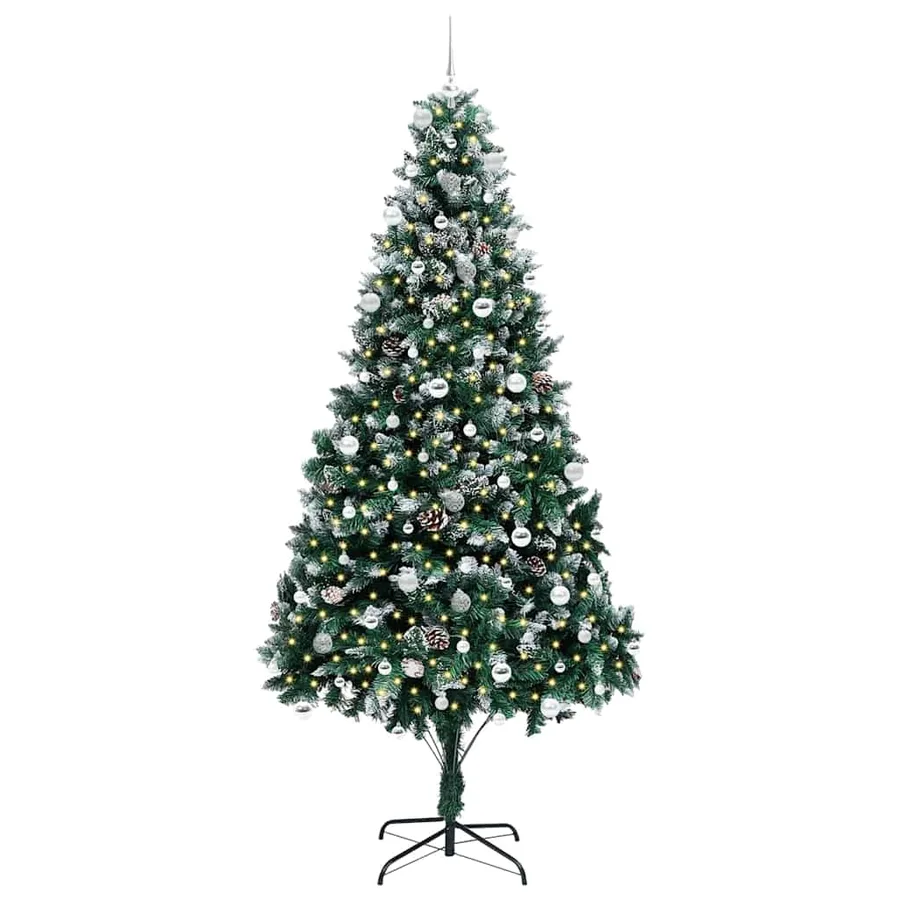 Sapin de Noël artificiel Vert 240 cm PVC, Acier et Plastique - 3