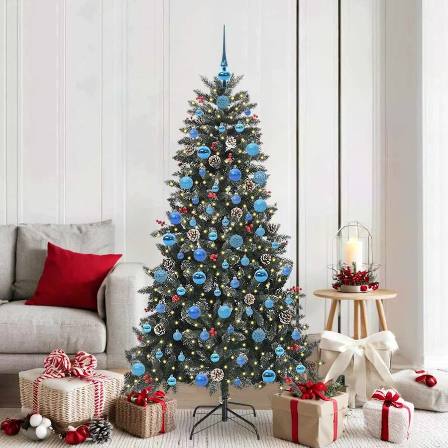 Sapin de Noël artificiel Vert 180 cm PVC, plastique et acier