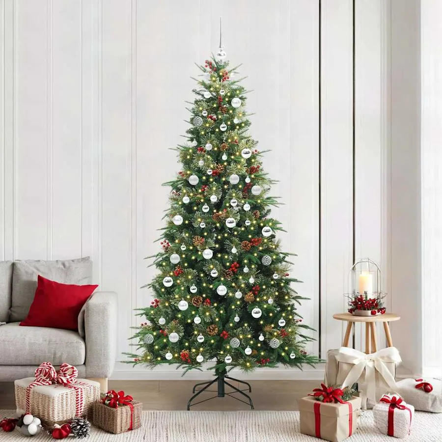 Sapin de Noël Artificiel à Branches Articulées Vert 210 cm
