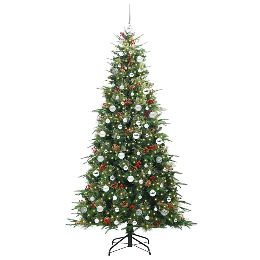 Sapin de Noël Artificiel à Branches Articulées Vert 210 cm - 3