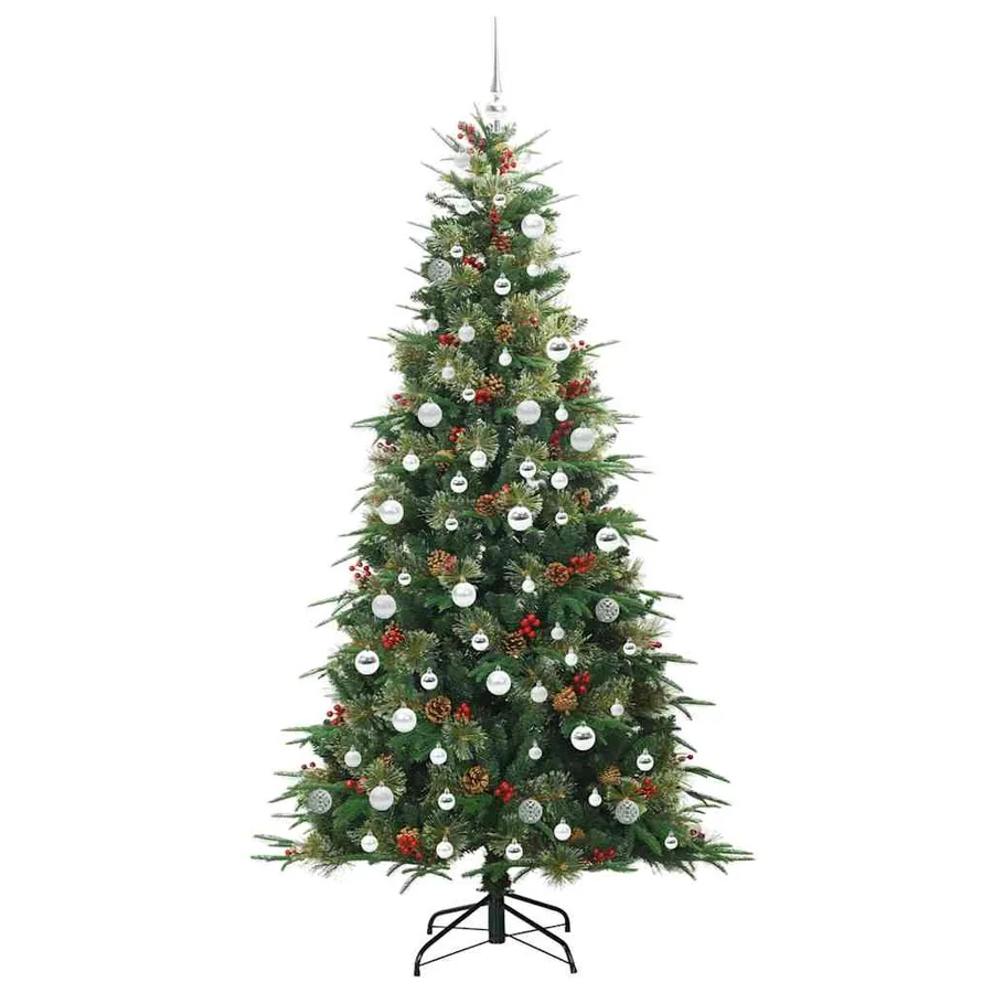 Sapin de Noël Artificiel à Branches Articulées Vert 210 cm - 4