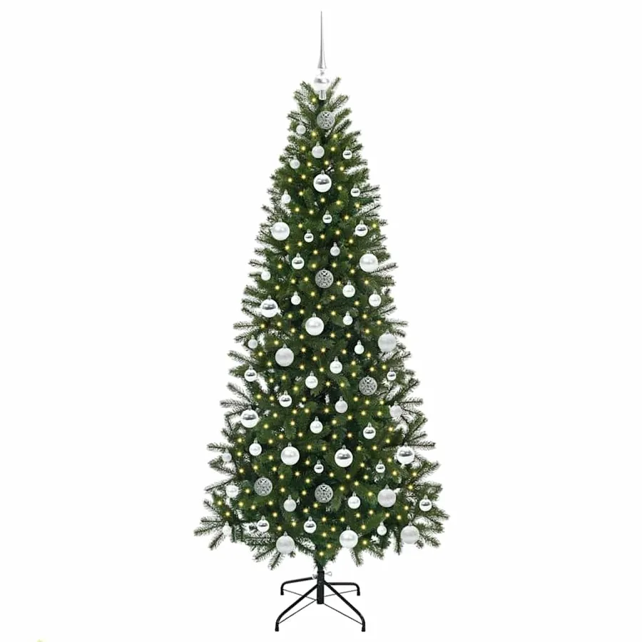 Sapin de Noël artificiel avec 300 LED Vert 180 cm PE et PVC - 3