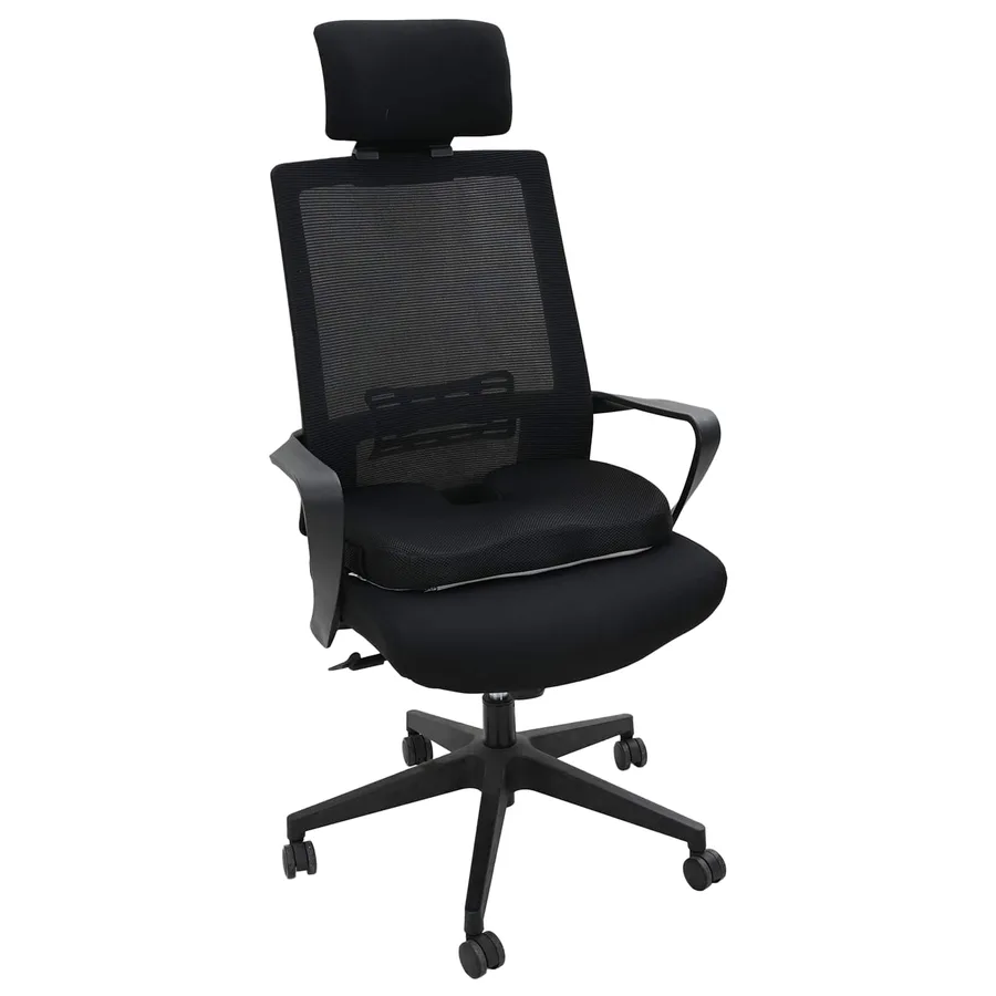Coussin d’assise Couleur unie Noir 47 x 36,5 x 8 cm - 2