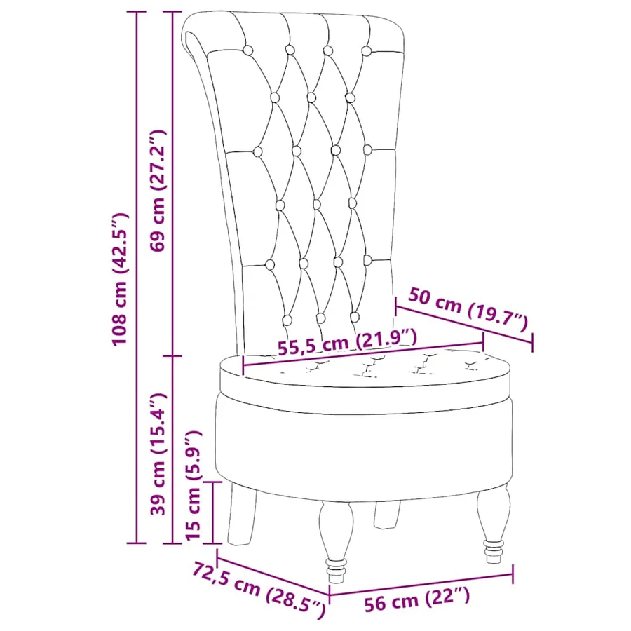 Fauteuil à pantoufle Vert armée 56,5 x 70 x 110 cm Simili daim - 11