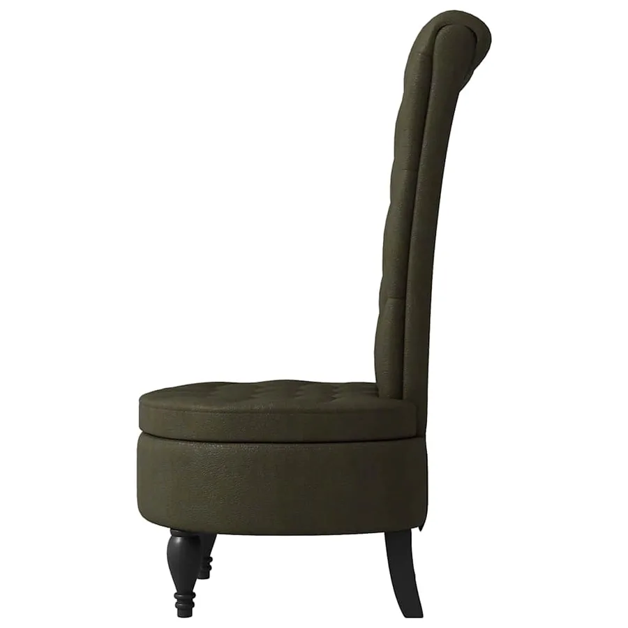 Fauteuil à pantoufle Vert armée 56,5 x 70 x 110 cm Simili daim - 5