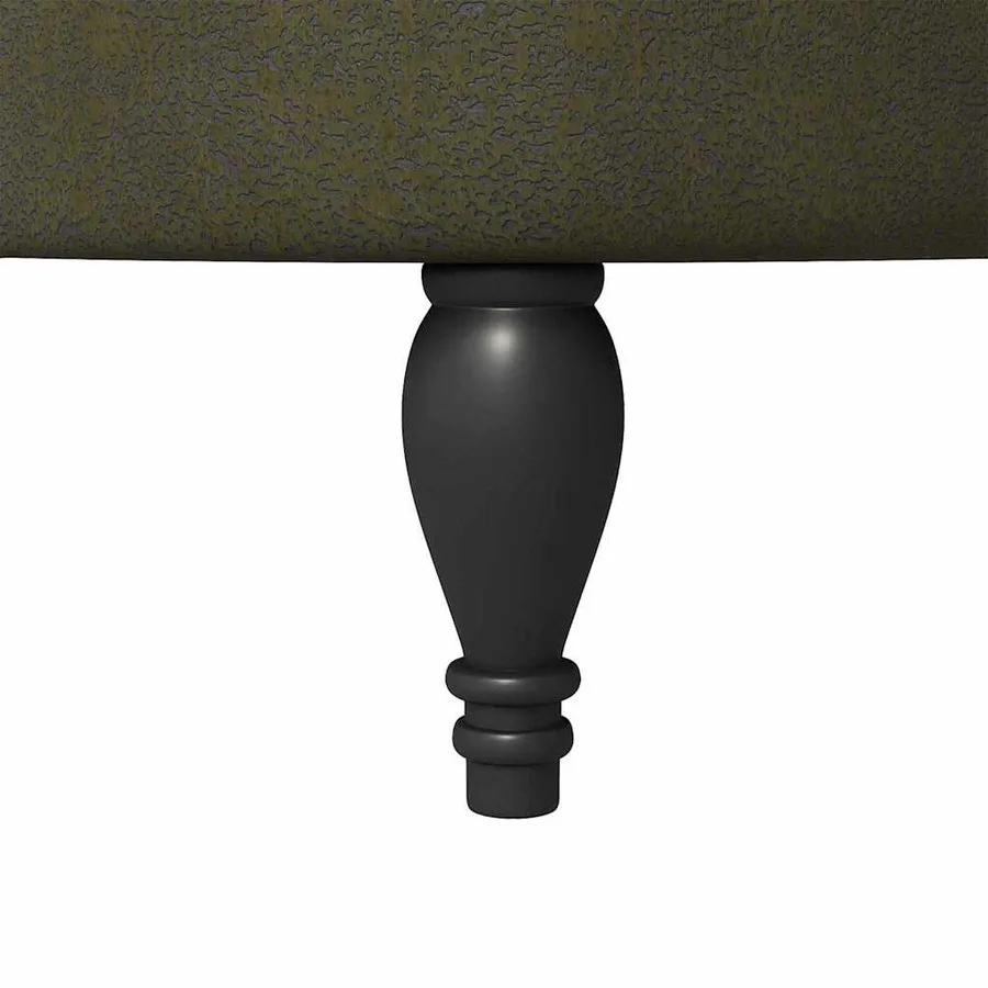Fauteuil à pantoufle Vert armée 56,5 x 70 x 110 cm Simili daim - 9
