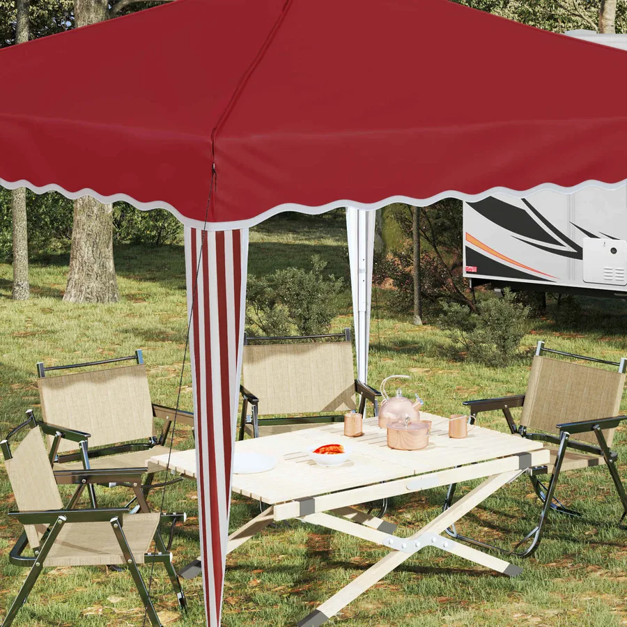 Tente de fête pop-up 288 x 288 x 245 cm Bordeaux Tissu Oxford - 4