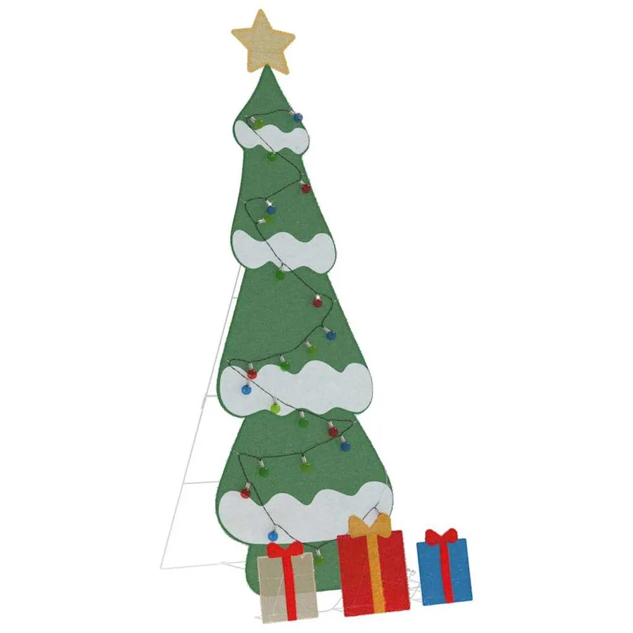 Sapin de Noël lumineux avec 3 boîtes-cadeaux 2D blanc chaud - 4