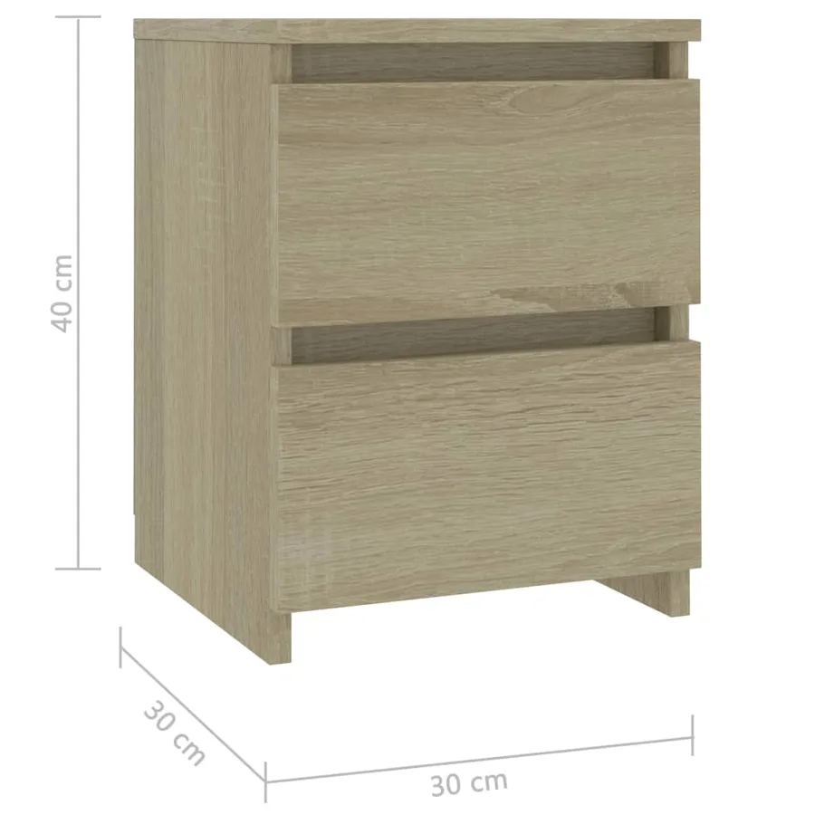 Table de chevet Chêne sonoma 30x30x40 cm Bois d'ingénierie - 6