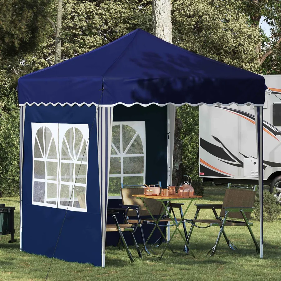 Tente de fête pop-up 195 x 195 x 245 cm Bleu Tissu Oxford