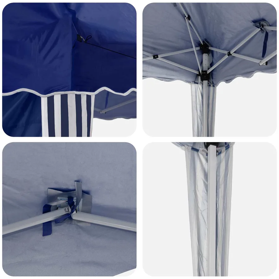 Tente de fête pop-up 195 x 195 x 245 cm Bleu Tissu Oxford - 11