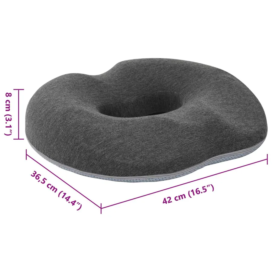 Coussin d’assise Couleur unie Gris foncé 42 x 36,5 x 8 cm - 11