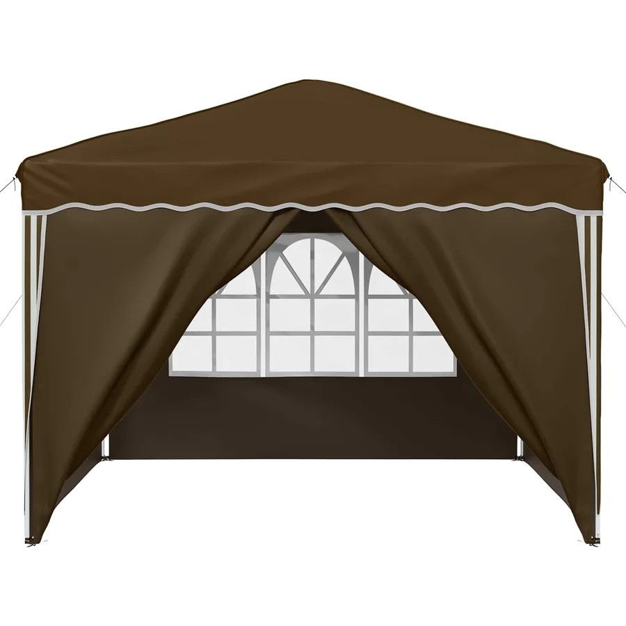 Tente de fête pop-up 288 x 288 x 245 cm Taupe Tissu Oxford - 7