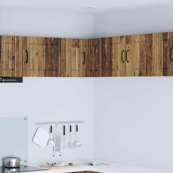 Cabinet d'angle mural LUCCA Bois ancien 57 x 57 x 40 cm