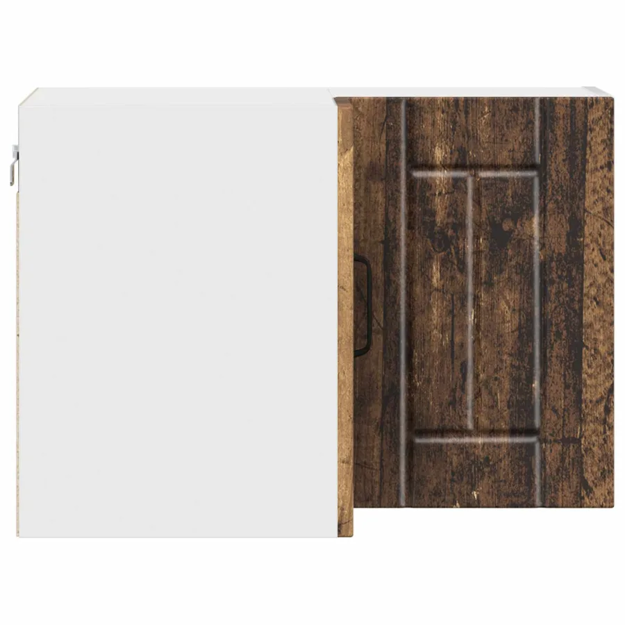 Cabinet d'angle mural LUCCA Bois ancien 57 x 57 x 40 cm - 7