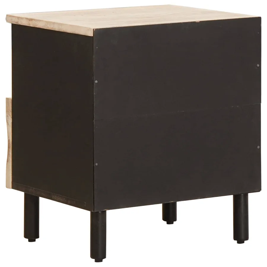 Cabinet de chevet avec tiroir 2 pcs Blanc 40 x 33 x 46 cm - 7