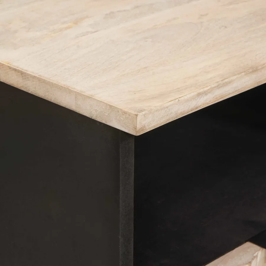Cabinet de chevet avec tiroir 2 pcs Blanc 40 x 33 x 46 cm - 8