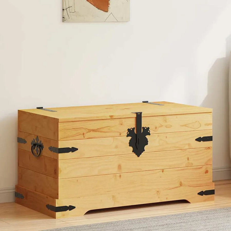 Coffre de rangement Pin mexicain Gamme Corona 91x49,5x47 cm