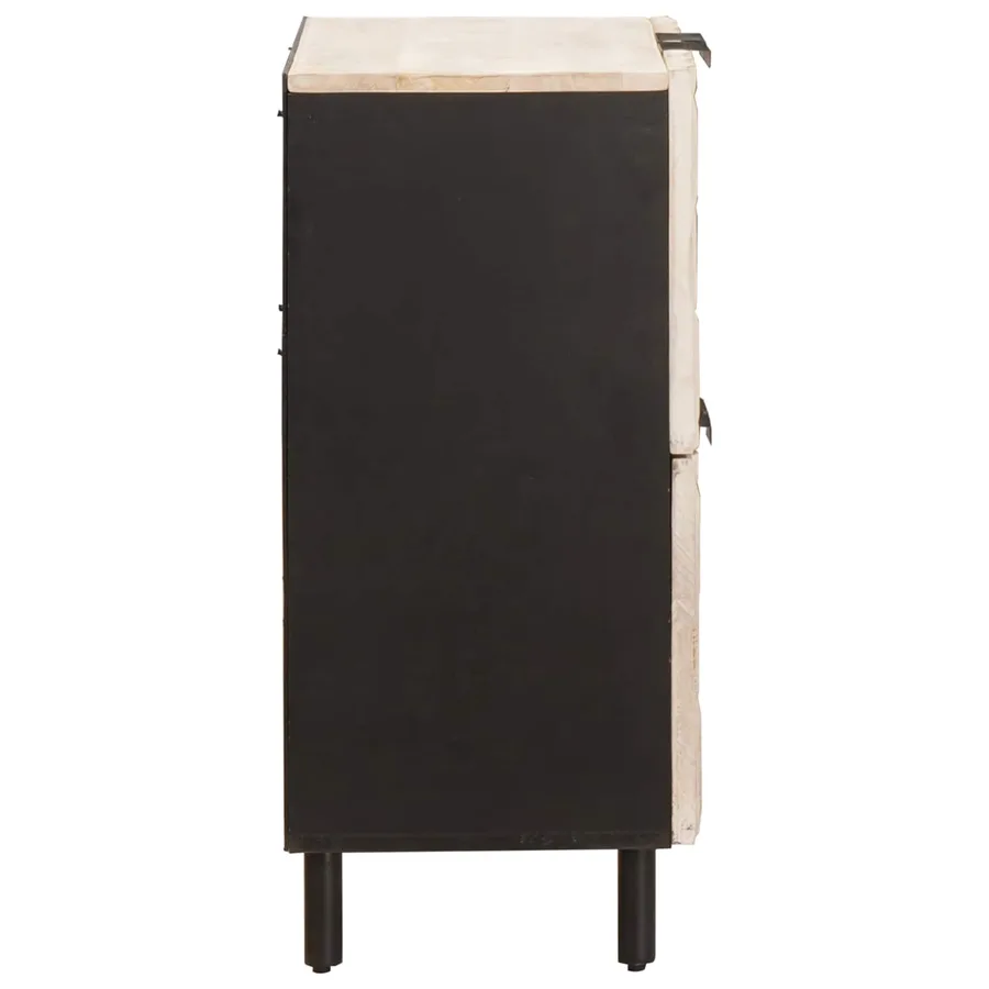 Buffet avec stockage Finition Lavage Blanc 60 x 33 x 75 cm - 4