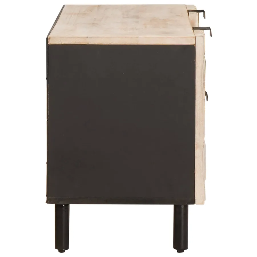 Meuble TV avec tiroir Finition Lavage Blanc 105 x 33 x 46 cm - 4