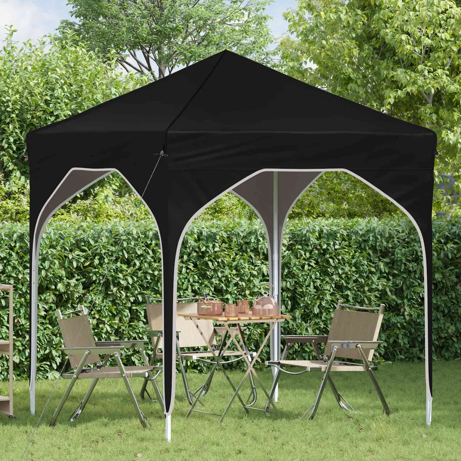 Tente de fête pop-up 194 x 194 x 245 cm Noir - 3