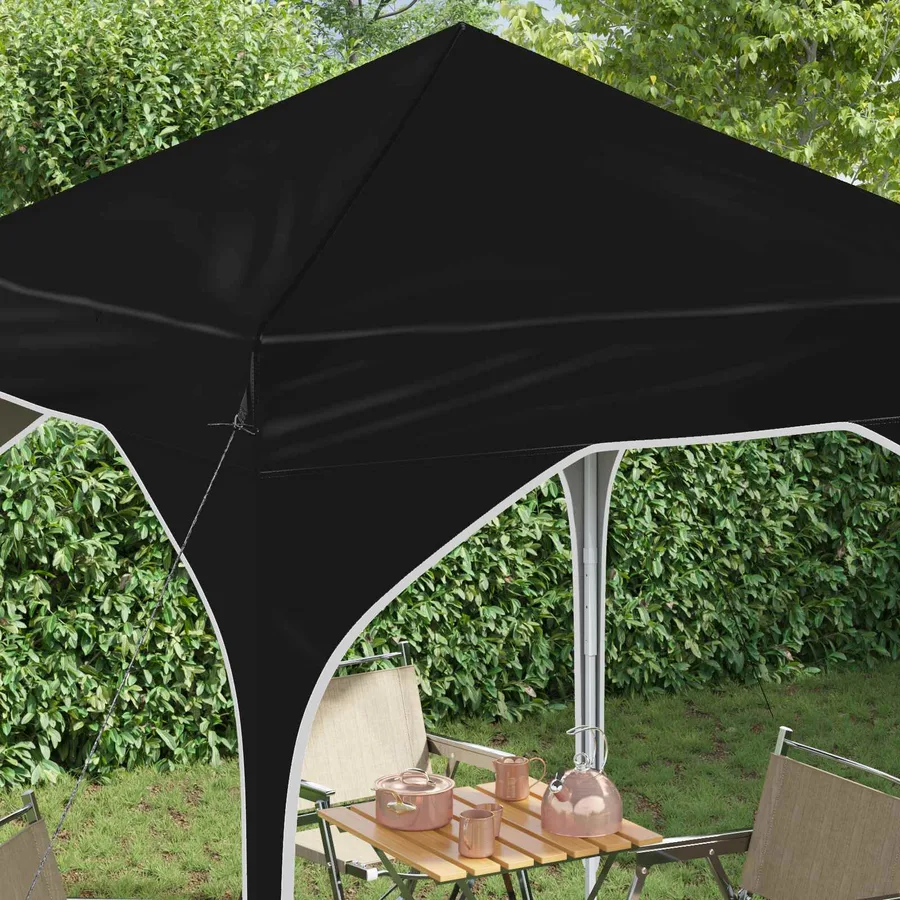 Tente de fête pop-up 194 x 194 x 245 cm Noir - 4