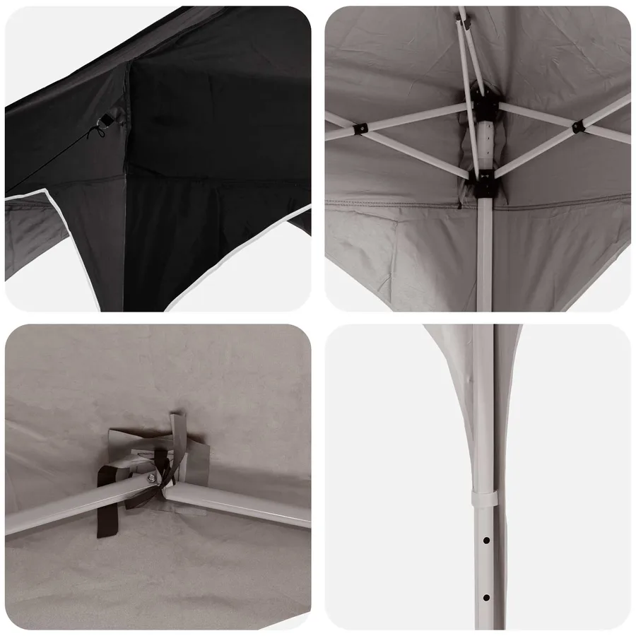 Tente de fête pop-up 194 x 194 x 245 cm Noir - 9