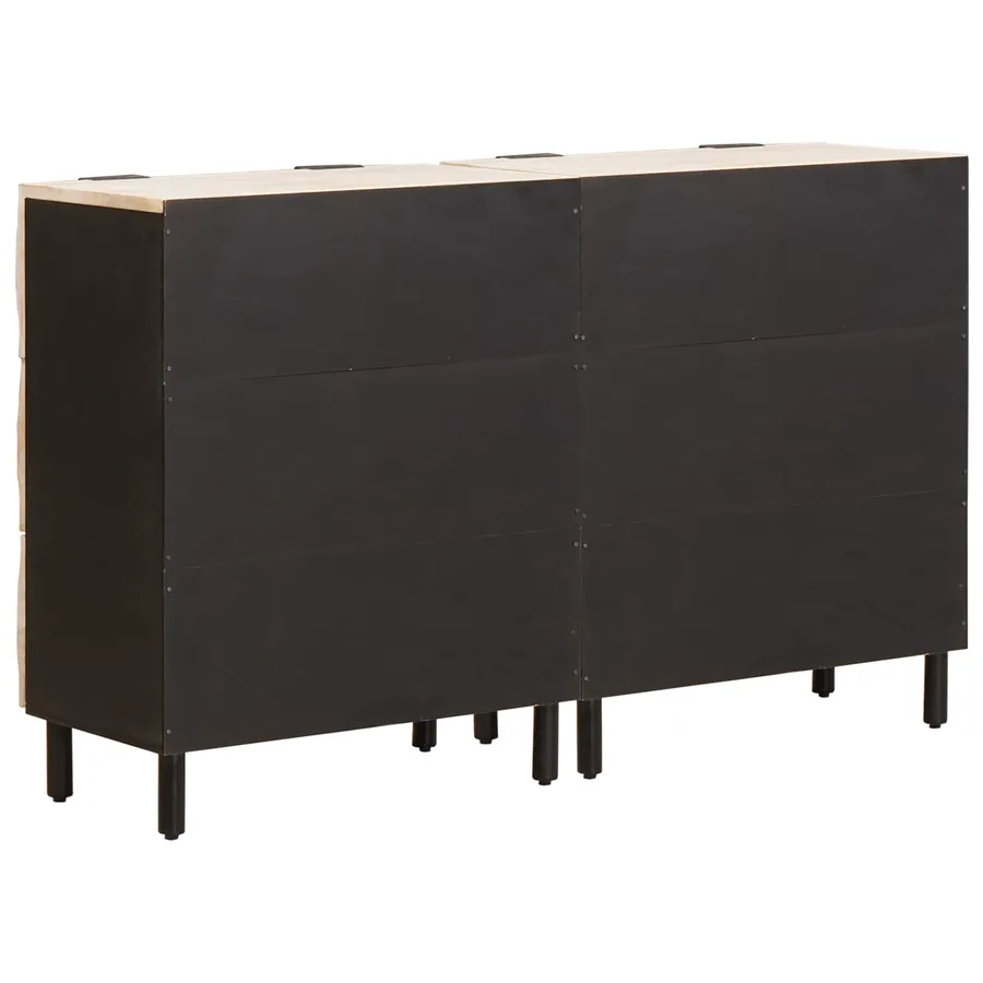 Buffet 2 pcs Finition Lavage Blanc 60 x 33 x 75 cm - 6