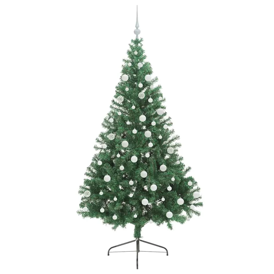 Sapin de Noël artificiel pré-éclairé Vert 180 cm PVC - 4