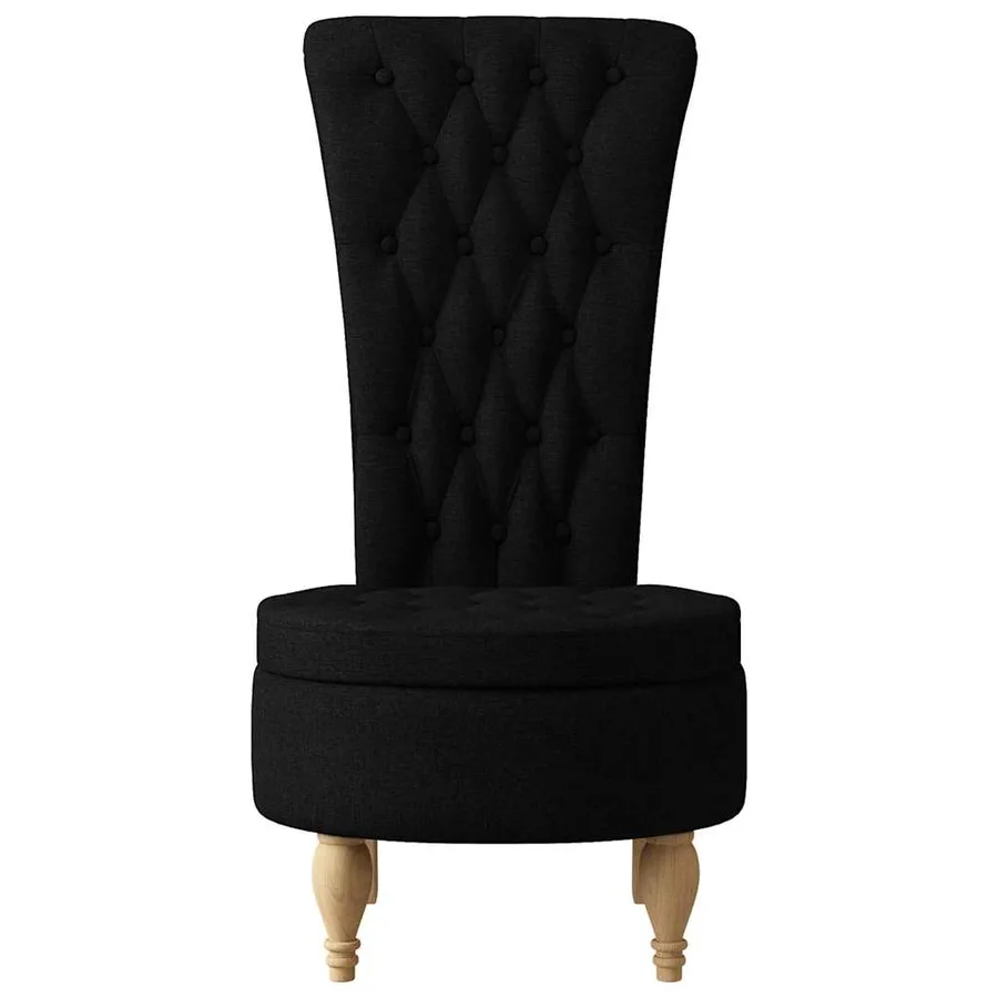 Fauteuil à pantoufle Noir 56,5 x 70 x 110 cm tissu - 4