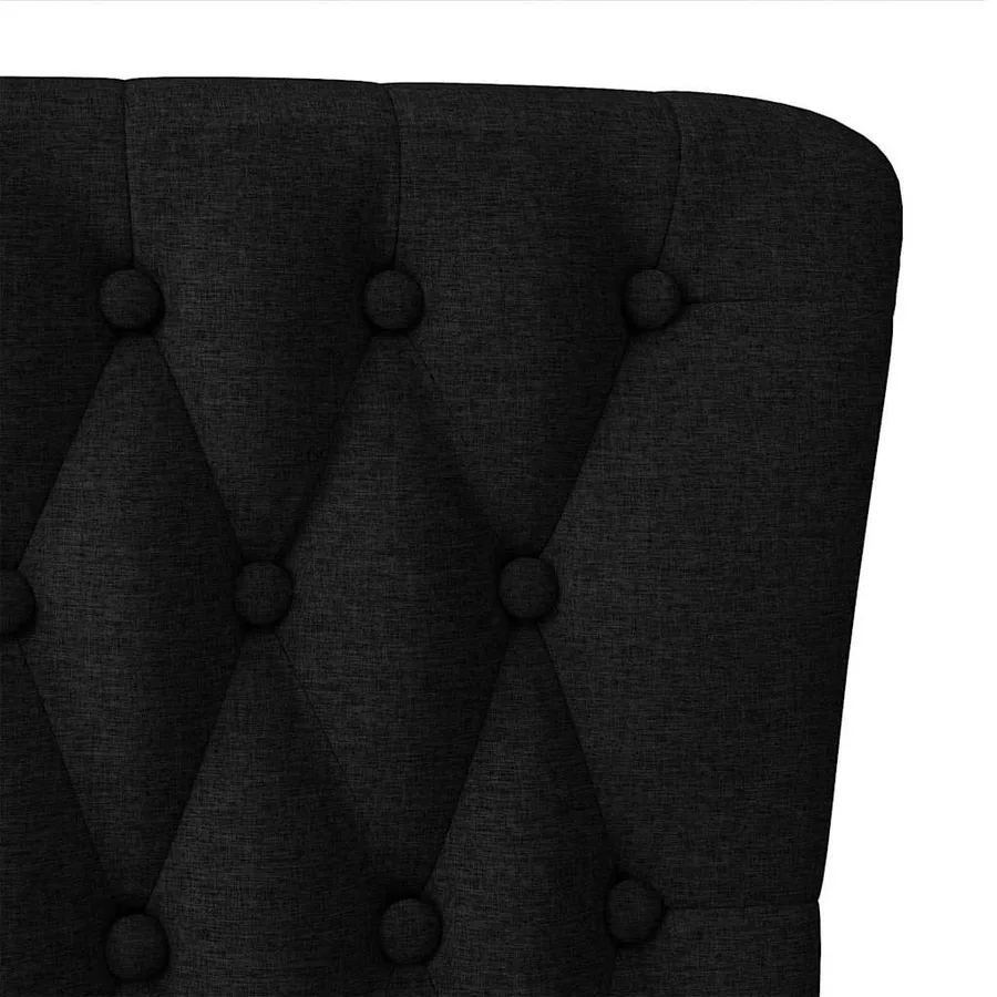 Fauteuil à pantoufle Noir 56,5 x 70 x 110 cm tissu - 7