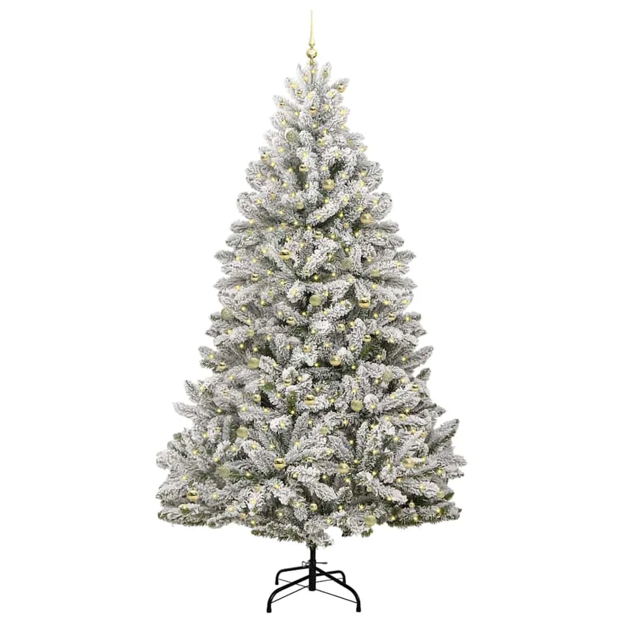 Sapin de Noël artificiel Vert et blanc 300 cm PVC et métal - 3