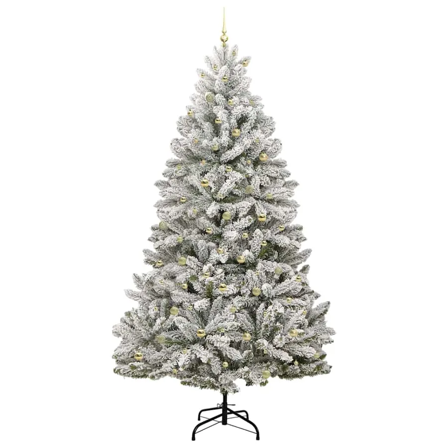 Sapin de Noël artificiel Vert et blanc 300 cm PVC et métal - 4