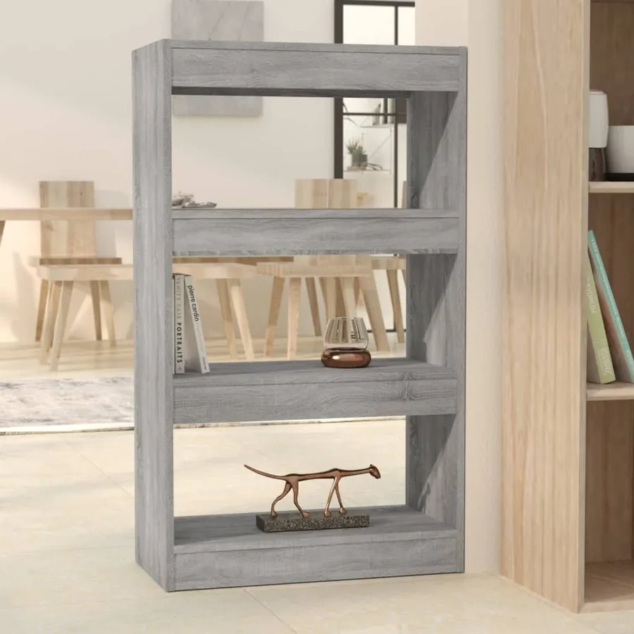 Bibliothèque/Séparateur de pièce Sonoma gris Bois d'ingénierie