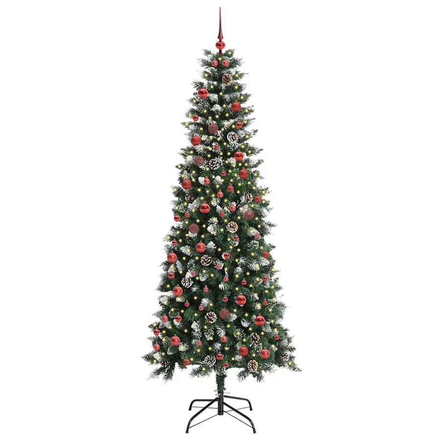 Sapin de Noël artificiel Vert 210 cm PVC, plastique et acier - 2