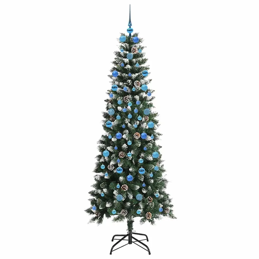 Sapin de Noël artificiel Vert 210 cm PVC, plastique et acier - 4