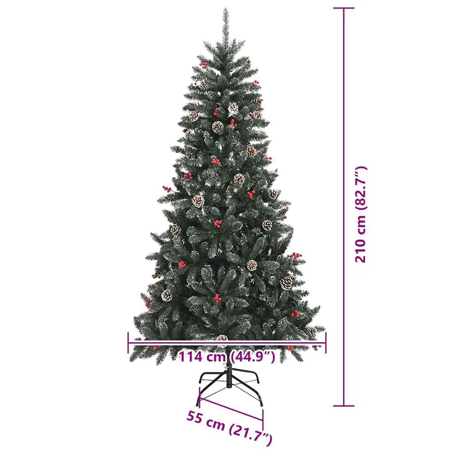 Sapin de Noël artificiel Vert 210 cm PVC, plastique et acier - 16
