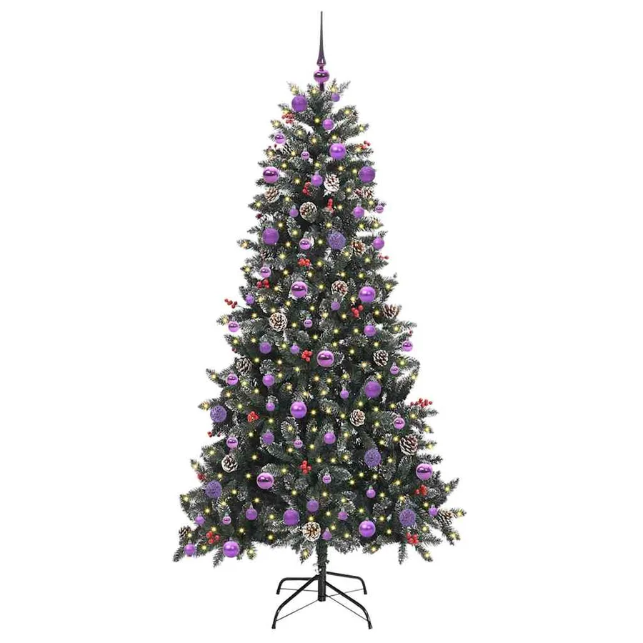 Sapin de Noël artificiel Vert 210 cm PVC, plastique et acier - 3