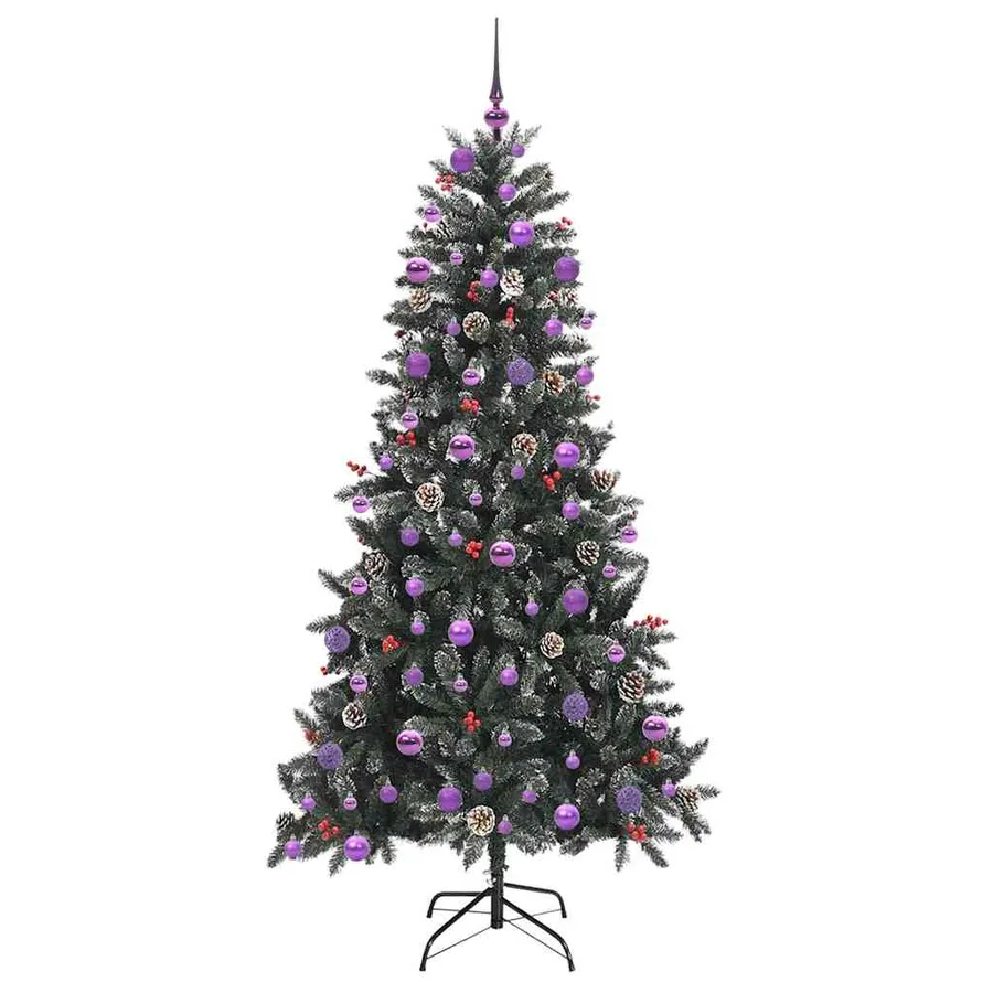Sapin de Noël artificiel Vert 210 cm PVC, plastique et acier - 4