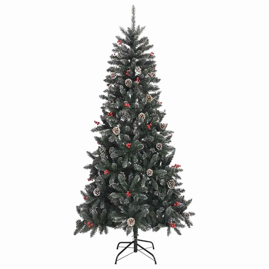 Sapin de Noël artificiel Vert 210 cm PVC, plastique et acier - 5
