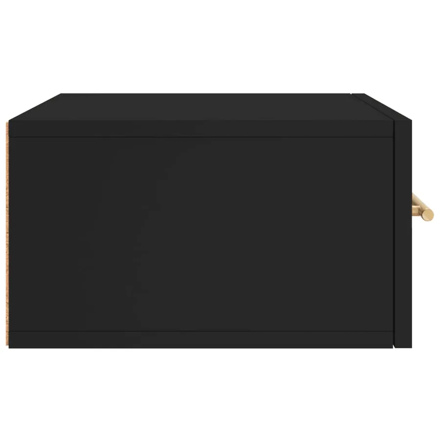 Table de chevet murale noir 35x35x20 cm - 7