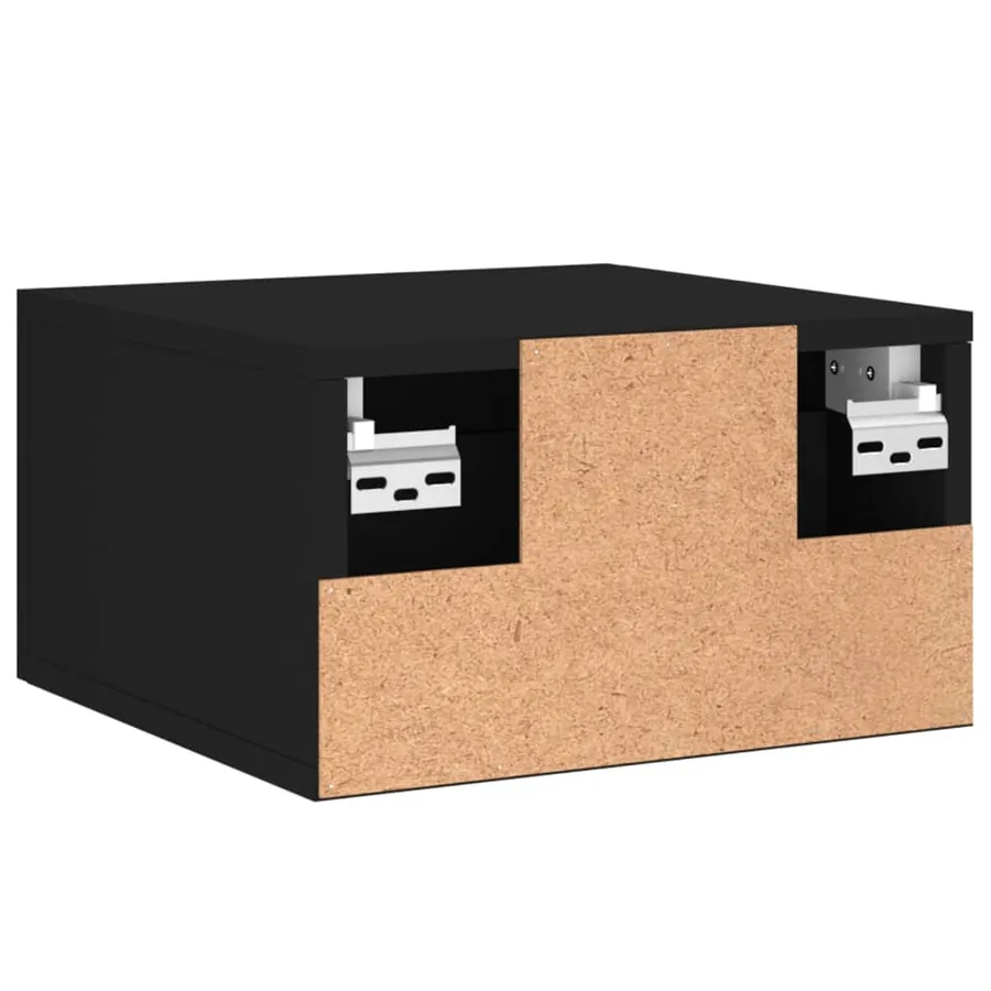 Table de chevet murale noir 35x35x20 cm - 8