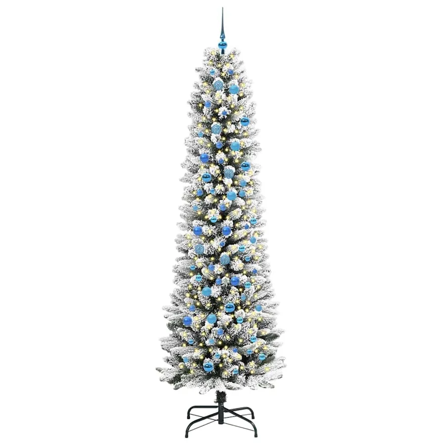 Sapin de Noël artificiel Blanc 240 cm PVC, métal et plastique - 3