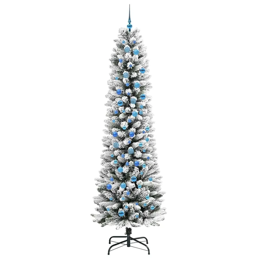 Sapin de Noël artificiel Blanc 240 cm PVC, métal et plastique - 4